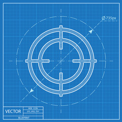 blueprint icon of crosshair