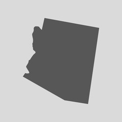 Black map state Arizona - vector illustration.