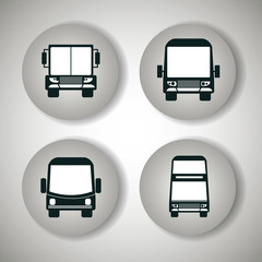bus icon set design 