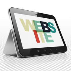 Web design concept: Tablet Computer with Website on  display
