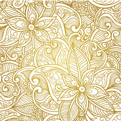 vintage floral seamless paisley pattern