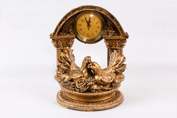Fototapeta na wymiar Decorative clock isolated on white 