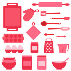 Vector icons collection on baking theme