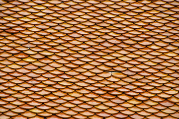 Asian brown ceramic roof tiles texture