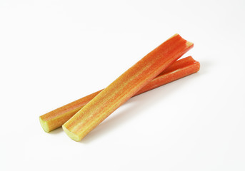 fresh rhubarb stalks