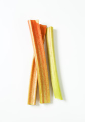 fresh rhubarb stalks