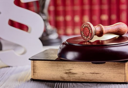 Notary public metal stamper