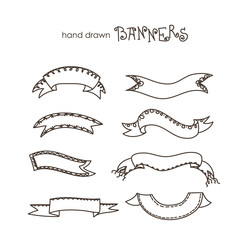 Hand drawn Ribbons,banner