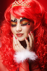 Fototapeta premium Princess with bright red hair
