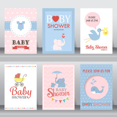 baby shower invitation card. vector