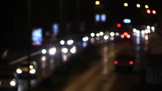 traffic night blur