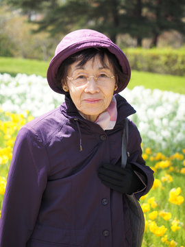 80歳の母とお花の公園