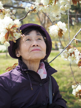 80歳の母とお花の公園