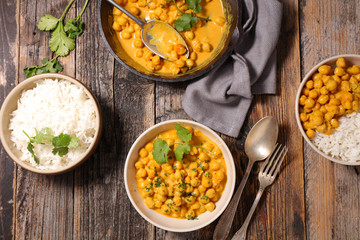 chickpea with cream and curry