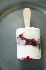 ice cream with blueberry