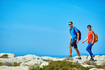 travelers with backpacks