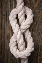 Knot in the form of eight close-up