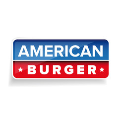 American burger vector sign