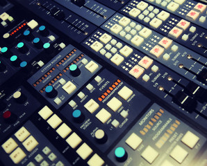 Fototapeta premium Professional sound equipment,mixer,equalizer,amplifier