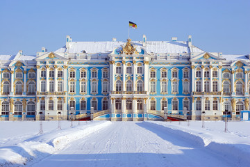 The Catherine Palace, Tsarskoye Selo, Pushkin, Saint-Petersburg, Russia - obrazy, fototapety, plakaty