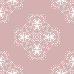 Oriental classic purple and white ornament. Seamless abstract pattern. Nice orient background for design and decorate