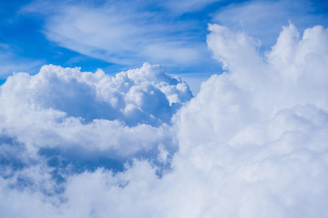 Naklejka na ściany i meble Clouds view from the airplane
