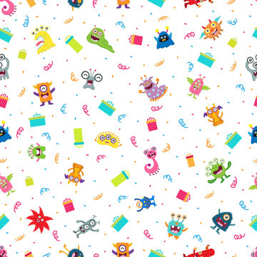 Cute monster seamless