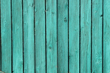 old green fence of wooden boards