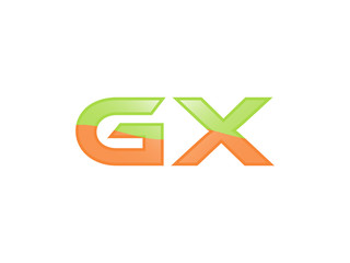 Green Orange shiny GX letters