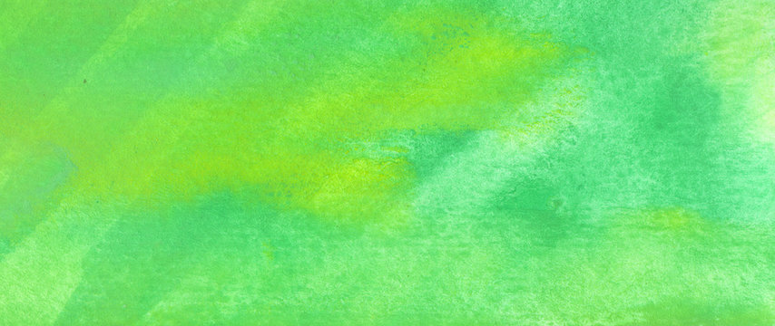 Green watercolor texture background. Hand paint texture, watercolor textured backdrop.