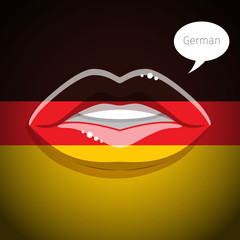 Obrazy na Plexi  Koncepcja języka niemieckiego.