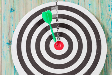 dart arrow on dartboard