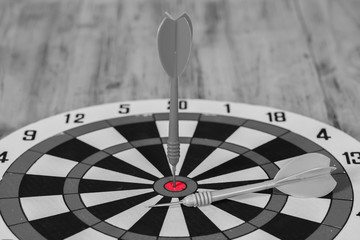 dart arrow on dartboard