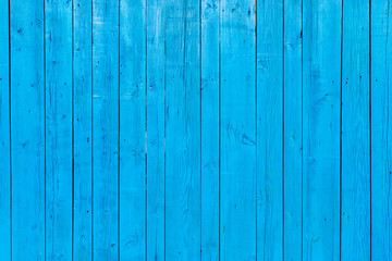 Fototapeta na wymiar Vibrant Blue Painted Wooden background
