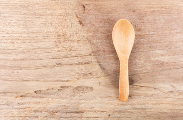 wooden spoon with copy space