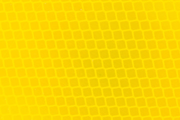 close-up to the yellow reflection traffic sign