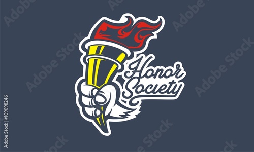"Honor Society torch" fichier vectoriel libre de droits sur la banque d