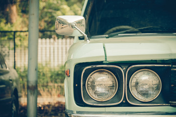 retro car with vintage, retro filter