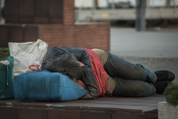 Japanese homeless in Yokohama