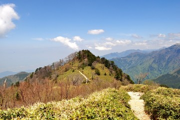 Naklejka premium 石鎚山 途中 まだまだこれから