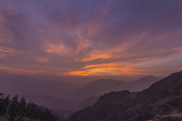 Hehuan Shan at sunrise, Nantou, Taiwan