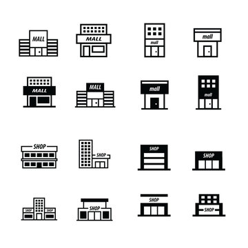 Store and shop icons