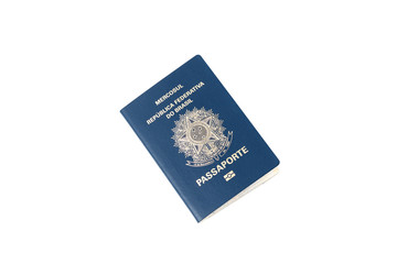 brazilian passport isolated on white background