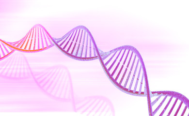 DNA molecules on abstract background.