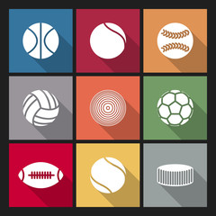 Fototapeta premium Icons balls, vector illustration.