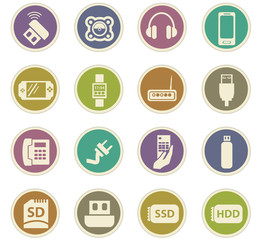 Devices icons set