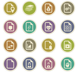 Documents icons set