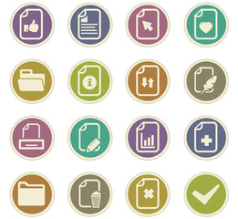 Documents icons set