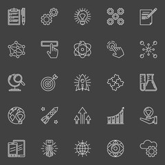Innovation outline white icons
