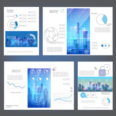 Brochure design and infographics for business data visualization